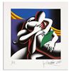 Image 1 : Mark Kostabi "Transcending The Material" Limited Edition Serigraph On Paper