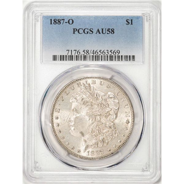 1887-O $1 Morgan Silver Dollar Coin PCGS AU58