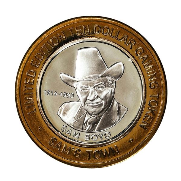 .999 Silver Sam's Town Las Vegas, Nevada $10 Limited Edition Casino Gaming Token