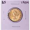 Image 1 : 1904 $5 Liberty Head Half Eagle Gold Coin