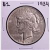Image 1 : 1934 $1 Peace Silver Dollar Coin