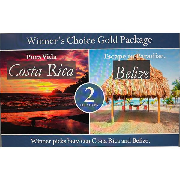 Costa Rica or Belize Vacation