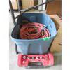 Image 1 : Air Hose Regulator & Tote of Air Hoses