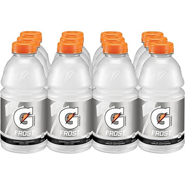 NEW CASE OF 12 GATORADE G FROST GLACIER CHERRY