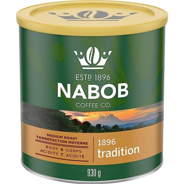 NEW CASE OF 6 NABOB TRADITION FINE GRIND COFFEE