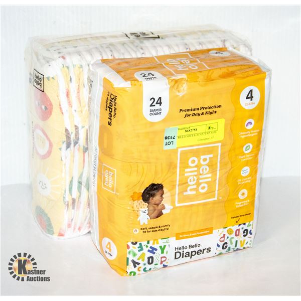 60 NEW HELLO BELLO DIAPERS SIZE 4