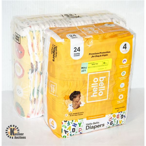 60 NEW HELLO BELLO DIAPERS SIZE 4