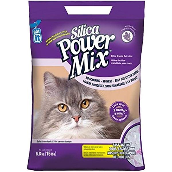 NEW 15LB BAG OF CAT IT SILICA POWER MIX CAT LITTER