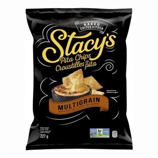 NEW CASE OF 12 STACY'S MULTIGRAIN  PITA CHIPS 227G