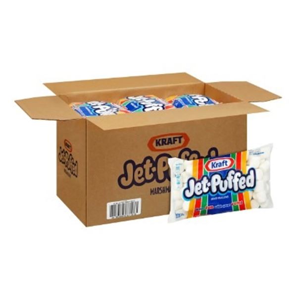 NEW CASE OF 12 BAGS KRAFT JET-PUFFED MARSHMALLOWS