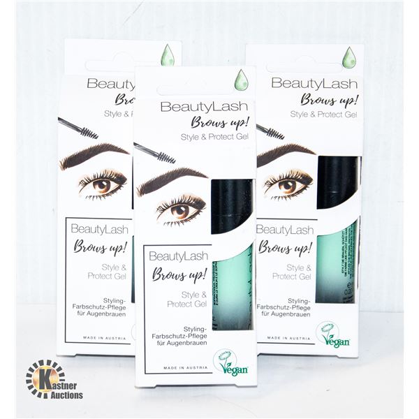 NEW 3 PACK OF BEAUTY LASH BROWS UP STYLE & PROTECT