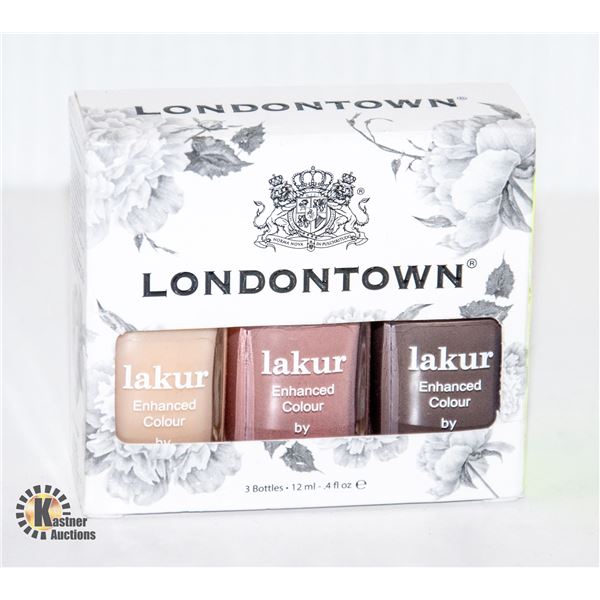 NEW 3PACK OF LONDON TOWN NAIL LAKUR ENHANCED