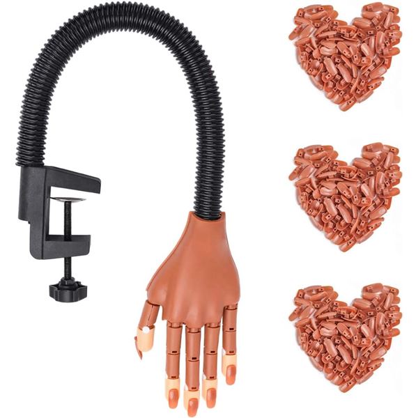 NEW MANICURE SKILLS NAIL PRACTICE HAND WITH CLAMP