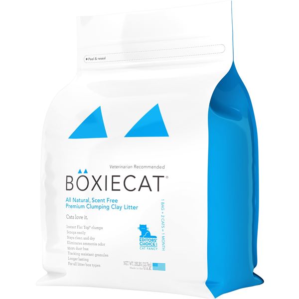 NEW 28LB BAG OF BOXIE CAT ALL NATURAL SCENT FREE
