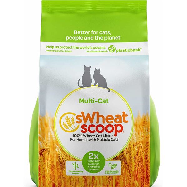 NEW BAG OF MULTICAT SWHEAT 100 WHEAT CAT LITTER