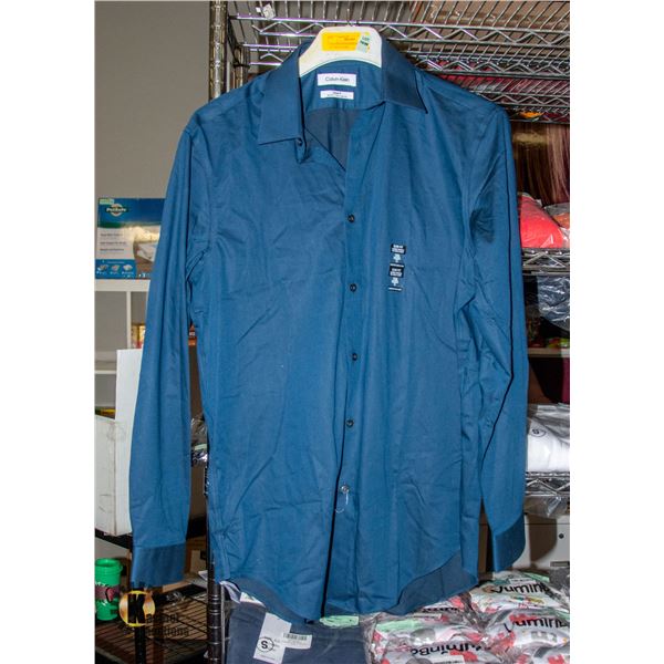 CALVIN KLEIN MENS MEDIUM SLIM FIT DRESS SHIRT