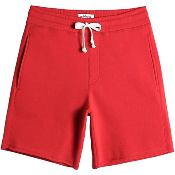 NEW CALOLEYNG MENS 2X LARGE SHORTS, RED