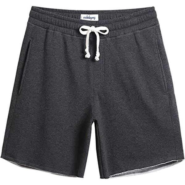 NEW CALOLEYNG MENS MEDIUM SHORTS, DARK GREY