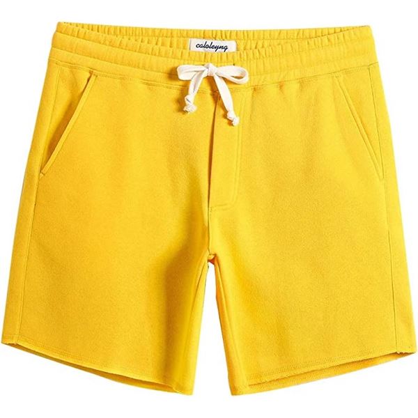 NEW CALOLEYNG MENS MEDIUM SHORTS, YELLOW