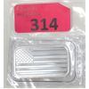 Image 1 : 1 Oz .999 Silver American Flag 2-Sided Bar 