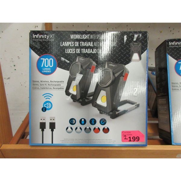 Infinity Work Light 2 Infinity XT 2-Packs of Work Lights w/ Speakers