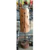 Image 1 : Large Hand Crafted Floor Lamp with Wood Shade