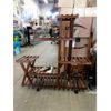 Image 1 : New Rolling 5 Tier Wood Plant Stand