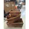 Image 1 : 2 Sets of 3 New Small Wood Planter Boxes