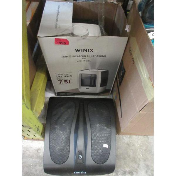 Winix Humidifier & HoMedics Foot Massager