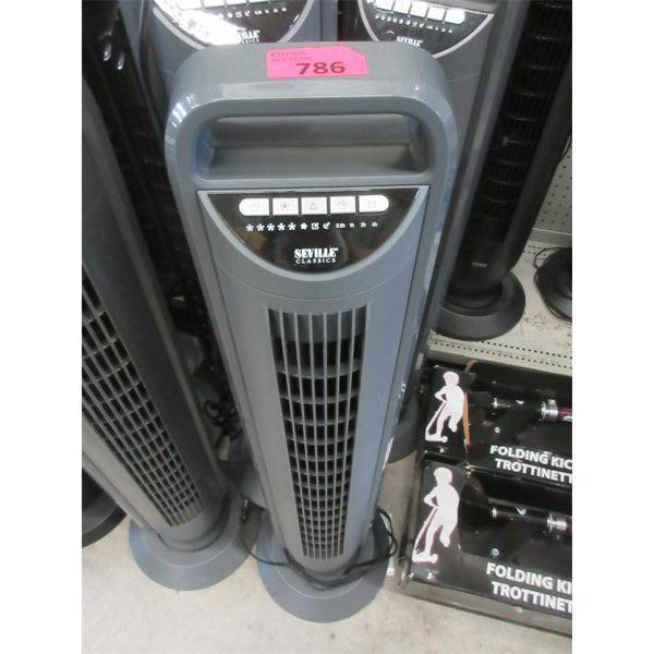 Seville Ultra Slimline Tower Fan with Remote - No Box