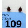 Image 1 : New .925 Sterling Silver Pear-Cut Garnet Stud Earrings