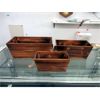 Image 1 : 2 Sets of 3 New Small Wood Planter Boxes