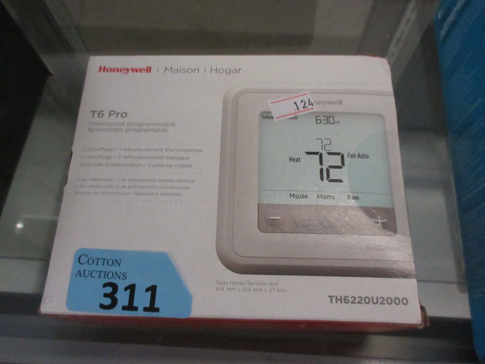 Termostato programable T6 Pro de 2 etapas de calor de calor/1 frío o Termostato programable T6 Pro de 2 etapas de calor de calor/1 frío o