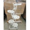 Image 1 : White 5 Tier Metal Plant Stand on Casters