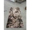 Image 1 : New Brown Slip Resistant Fun Fur Mat - 64" x 33"