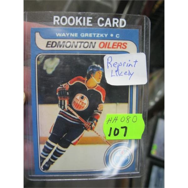 EDMONTON OILERS GRETZKY ROOKIE REPRINT CARD