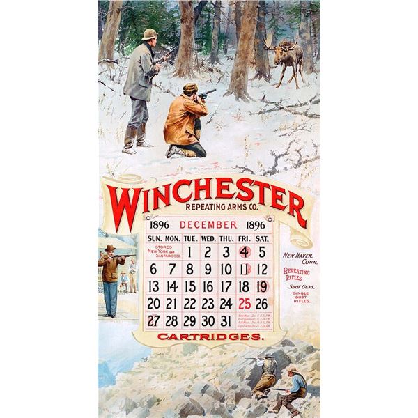 Winchester Original Calendar Reproduction Print 1896