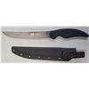 Image 1 : Cuda 10" Titanium Non-Stick Professional Wide Fillet Knife with Sheath