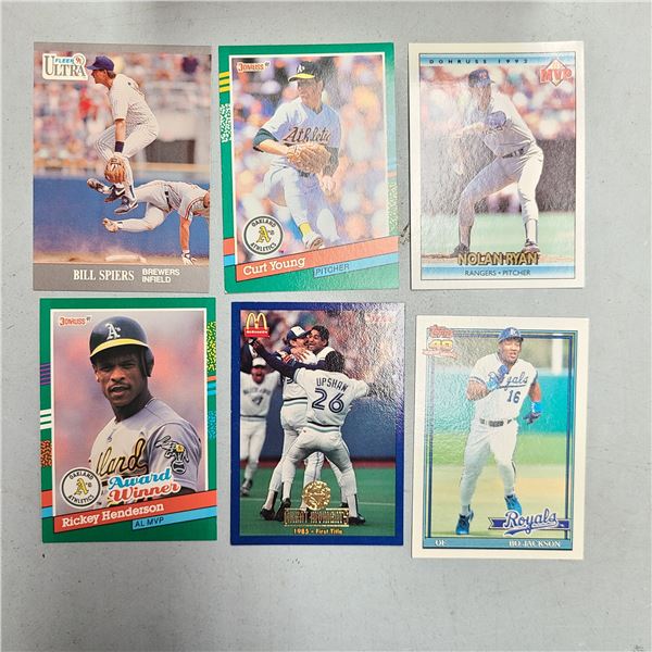 Baseball Card Lot +/- 1400 Cards - Mixed Brands - Stars and RC included 1980 to 1993