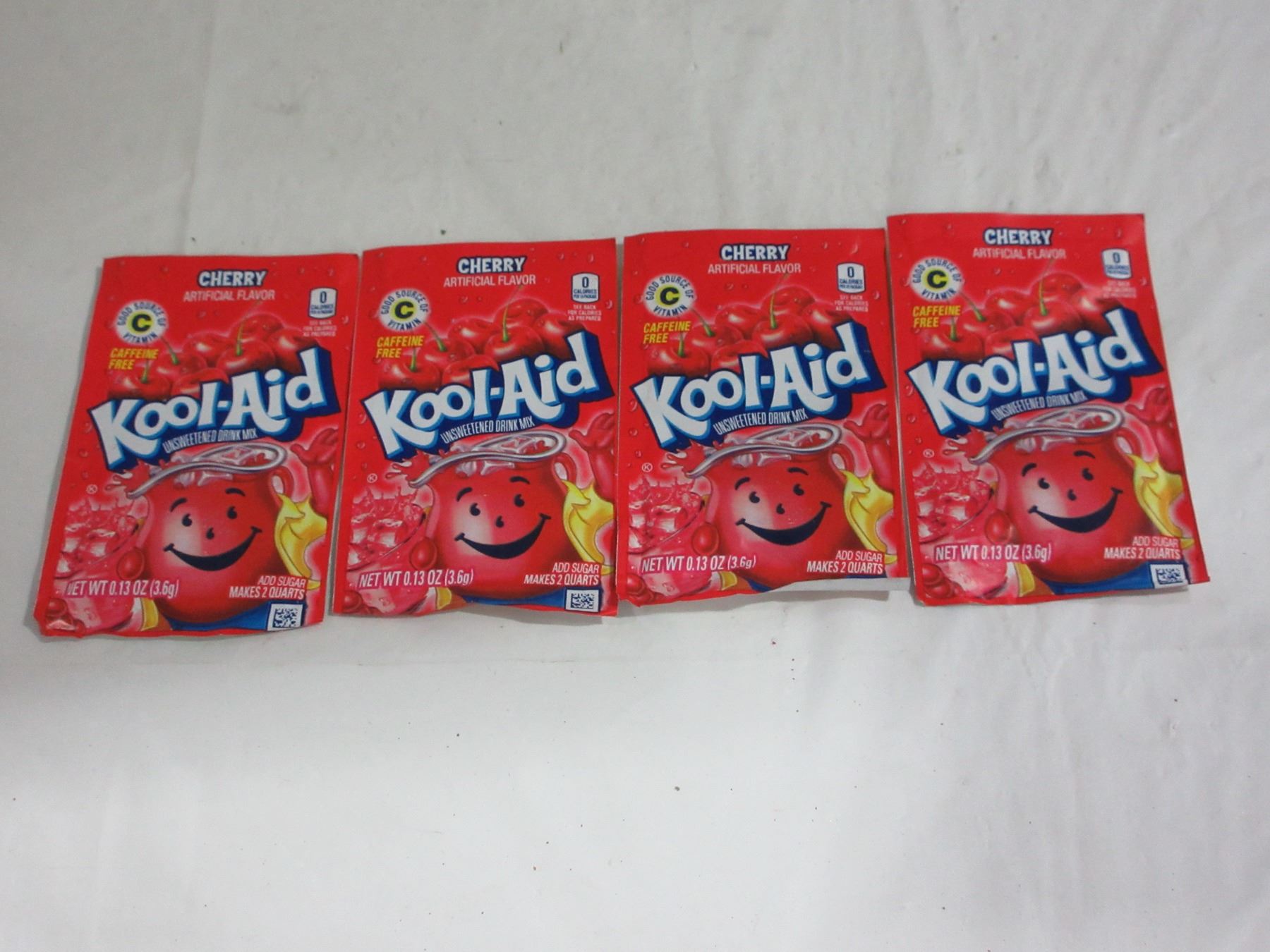 CHERRY KOOL-AID DRINK MIX - 4 PACKAGES