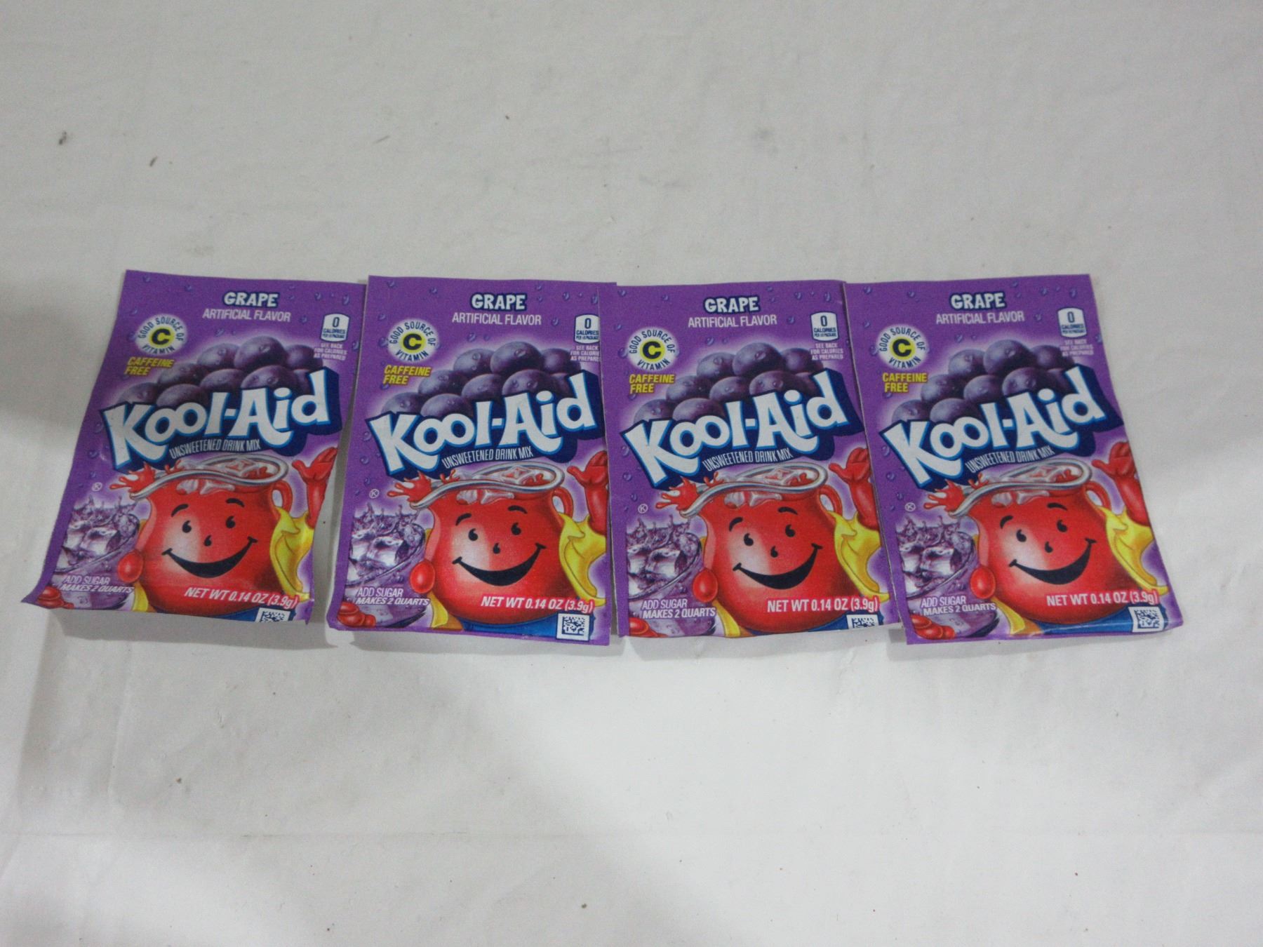 GRAPE KOOL-AID DRINK MIX - 4 PACKAGES