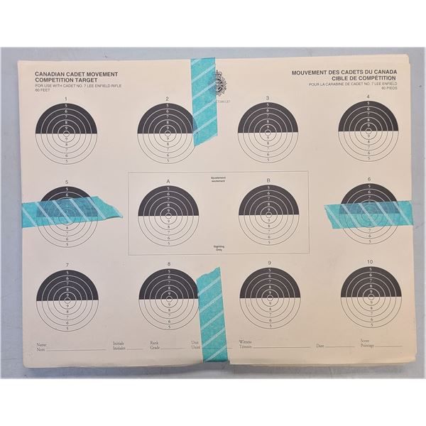 Canadian Ball Target Paper Canadian Cadet Movement Competition Targets - 80 Sheet Pack