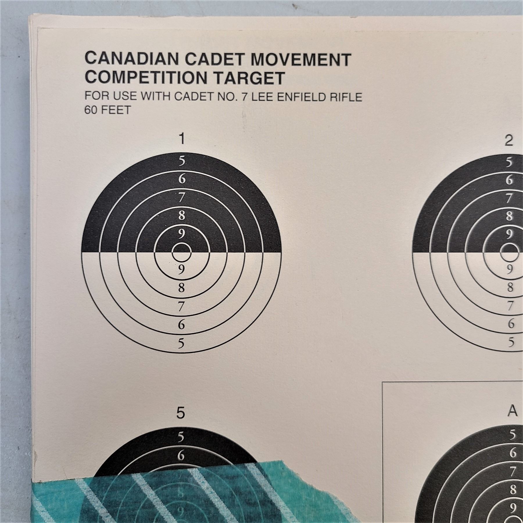 Canadian Ball Target Paper Canadian Cadet Movement Competition Targets - 80 Sheet Pack