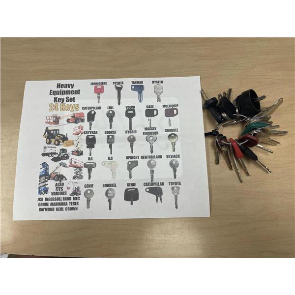 HEAVY EQUIPMENT KEY SET