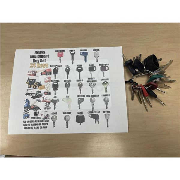 HEAVY EQUIPMENT KEY SET