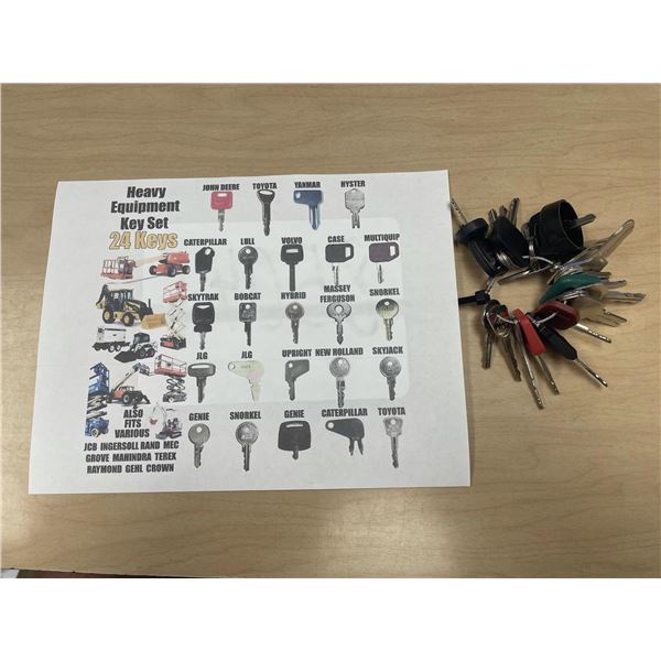 HEAVY EQUIPMENT KEY SET
