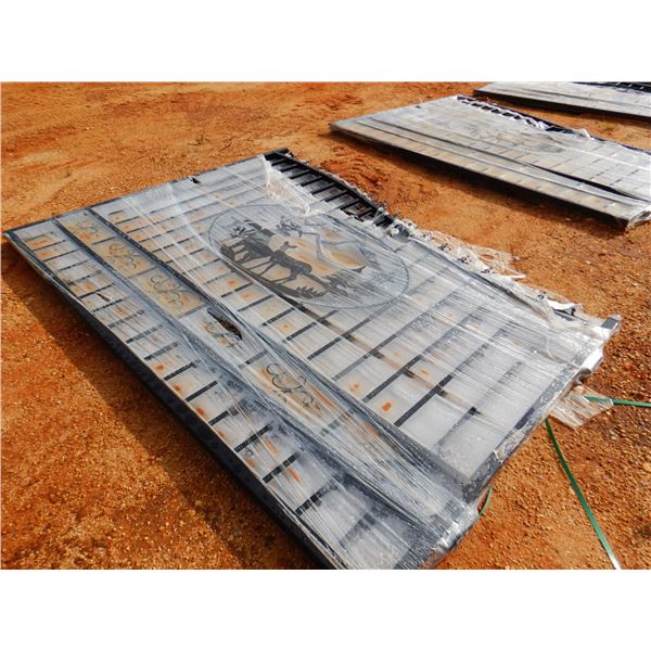 GREAT BEAR 20' WROUGHT IRON GATE, DEER SCENE (C6)