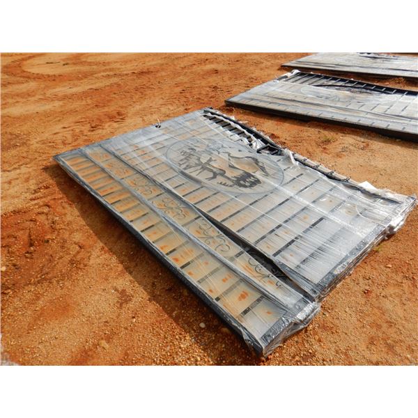 GREAT BEAR 20' WROUGHT IRON GATE, DEER SCENE (C6)