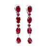 Image 1 : Natural Pigeon Blood Red Ruby Earrings