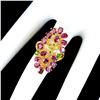 Image 3 : Natural Unheated  Rhodolite  & Chrome Diopside Ring